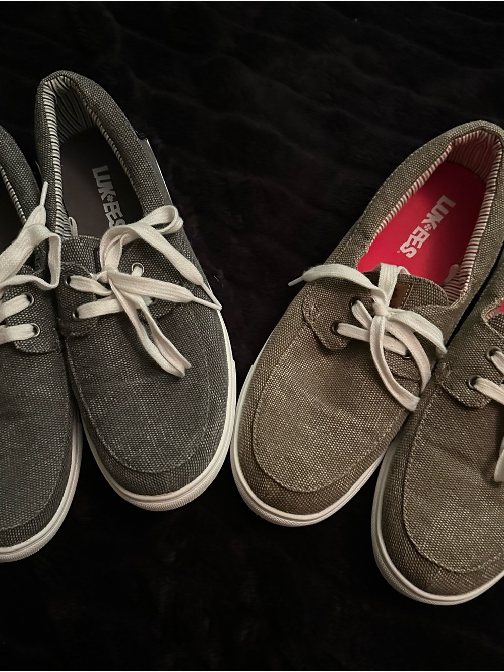LUKEES by Muk Luk Men’s Cruise Voyage Canvas Sneakers. Size 10 Bundle Gray/Tan